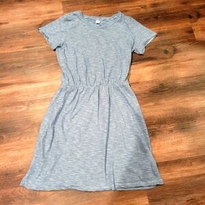 Old Navy 100% Cotton Blue Striped Short Sleeve Dress size small